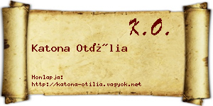 Katona Otília névjegykártya