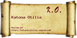 Katona Otília névjegykártya